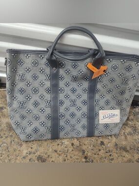 Louis Vuitton Grey Monogram Denim Tote